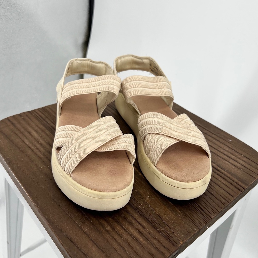 Sperry Plushstep Cream Platform Strappy Sandal 6.5M Coastal Grandma Boho - Picture 2 of 8